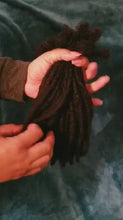 Load and play video in Gallery viewer, Handmade Micro Human Hair Loc Extensions (5Loc Bundle)
